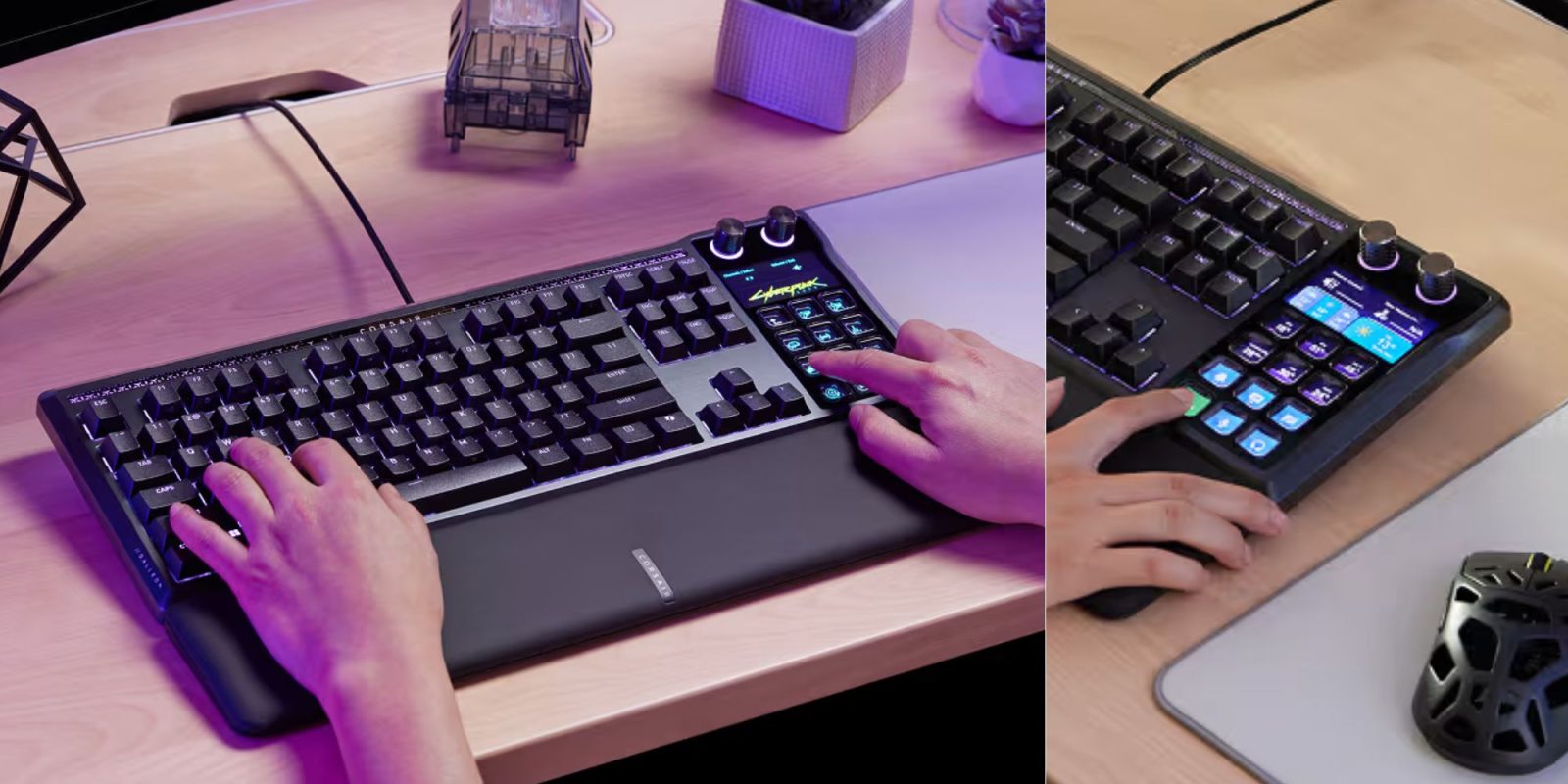 A person typing on a keyboard