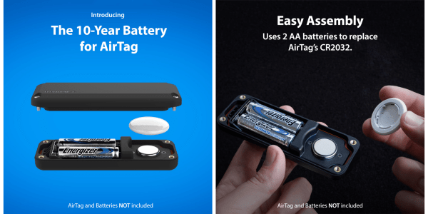 A hand holding a battery in a case