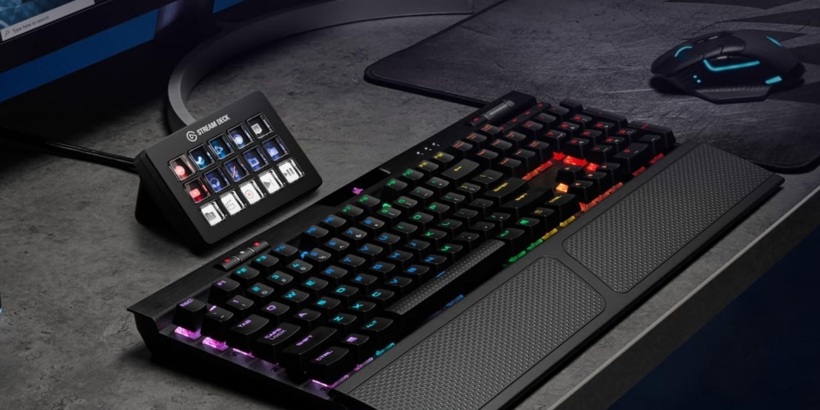 A black keyboard with colorful lights
