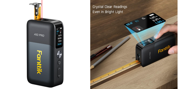 A black device with a ruler and a pencil