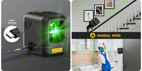 A machine with green light