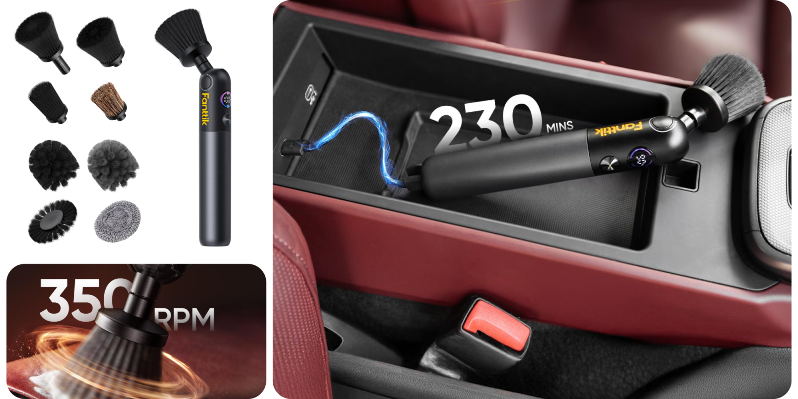 A device in the armrest of a car