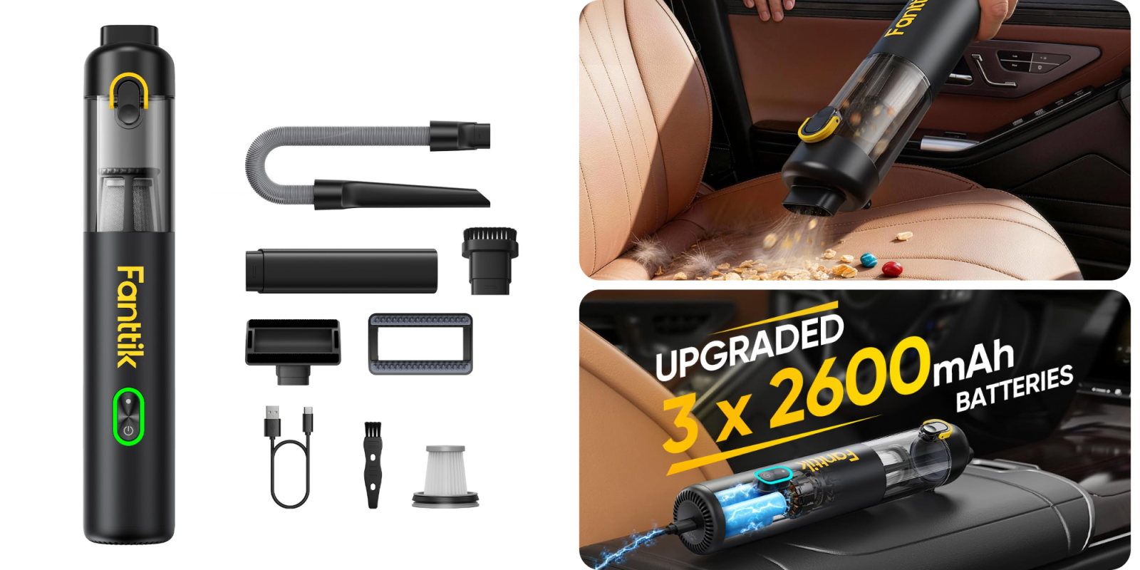 A vacuum cleaner and accessories