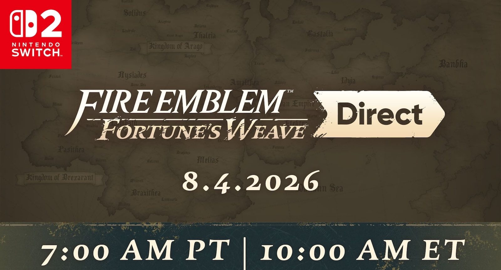 A map with a white text