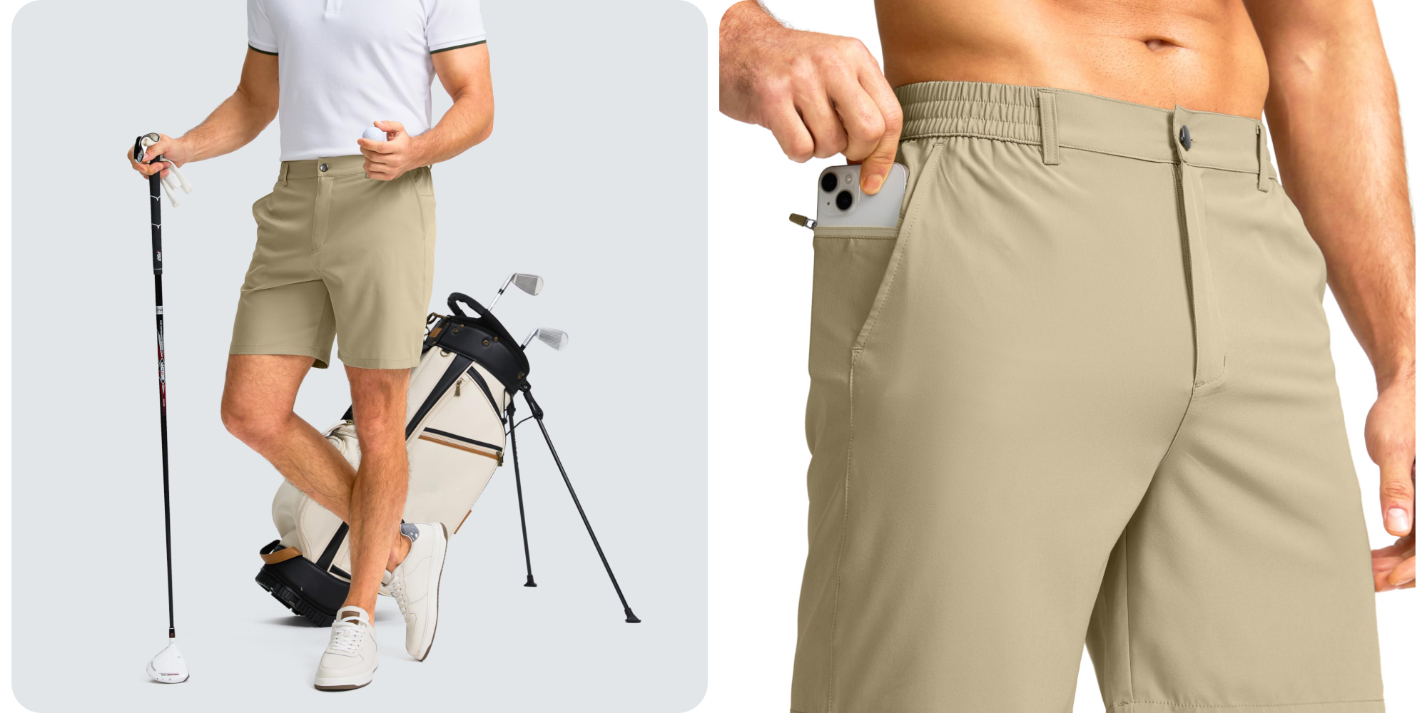 Stock up, these lightweight stretch golf shorts are only $20 right now