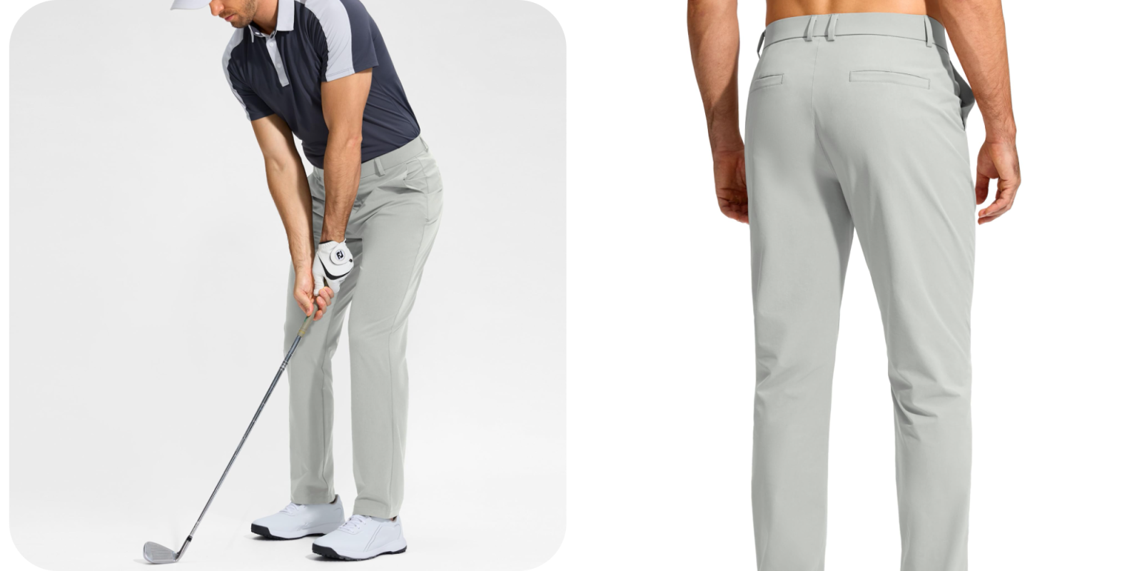 A man in a golf outfit