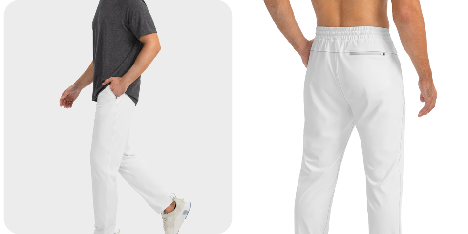 A man in white pants