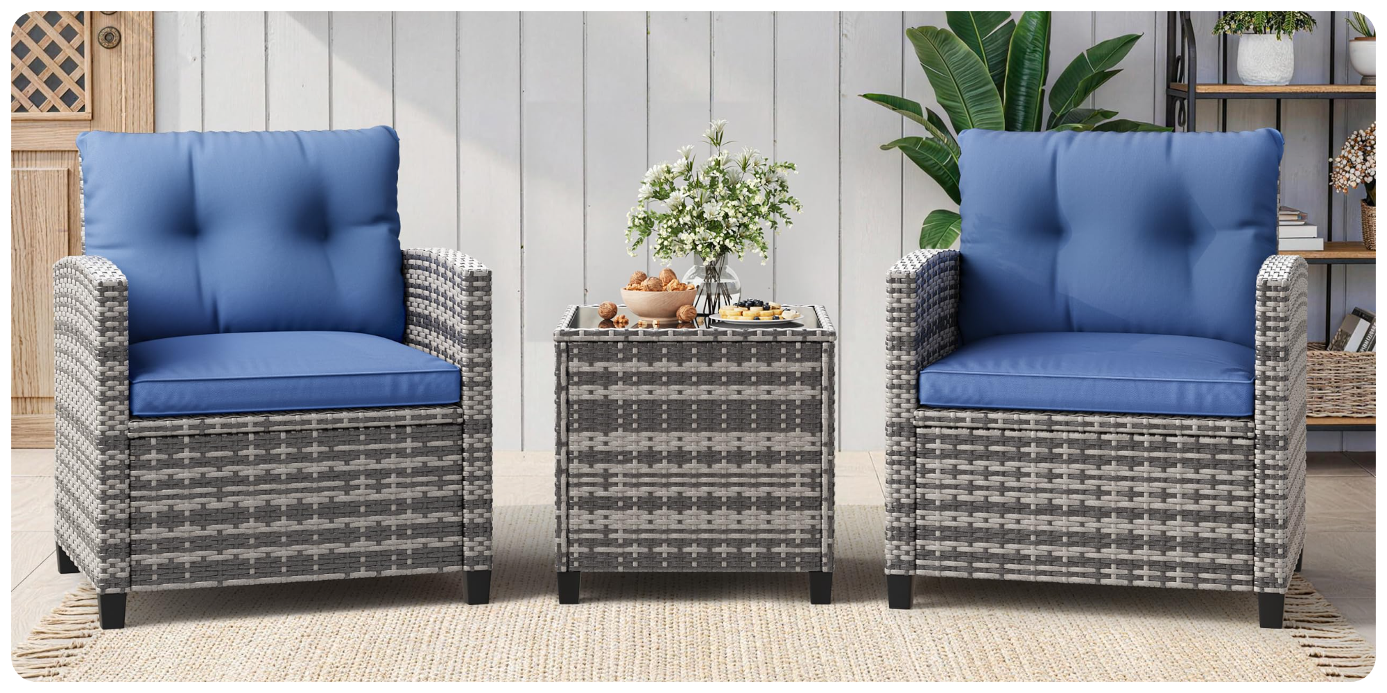 The summer heat will be over soon, prep for cooler days with this 3-piece rattan patio set down at $150