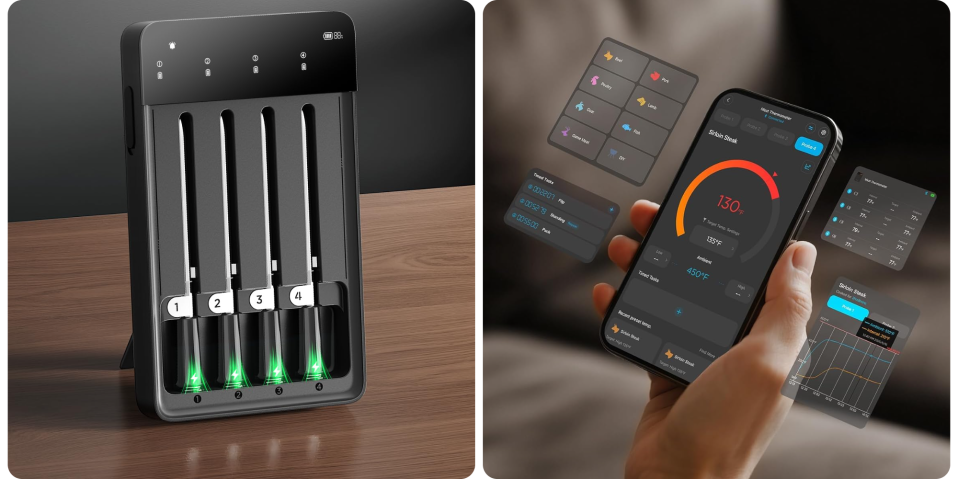 A phone with a device in it