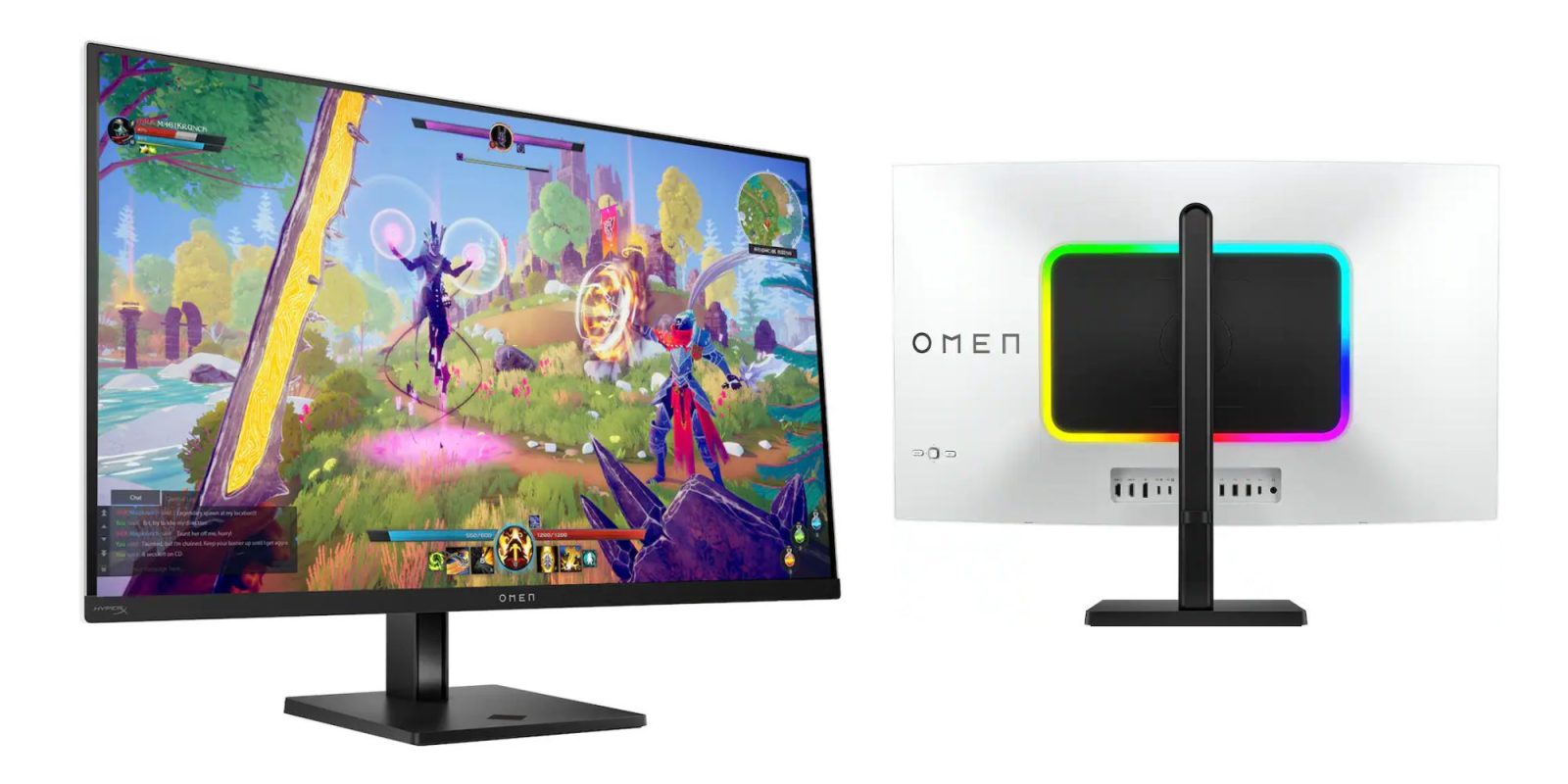 A computer monitor and a screen