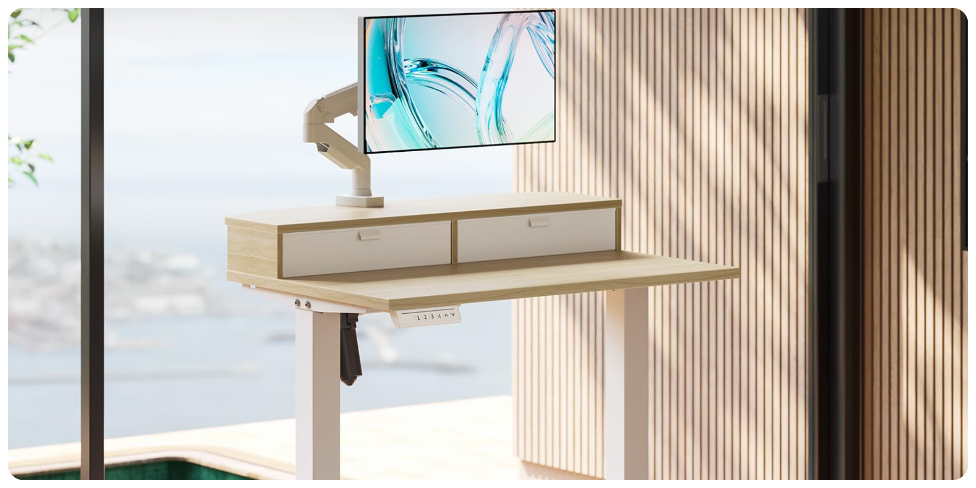 Slide this compact 2-tier standing desk into your studio for only $90 (Reg. $140)
