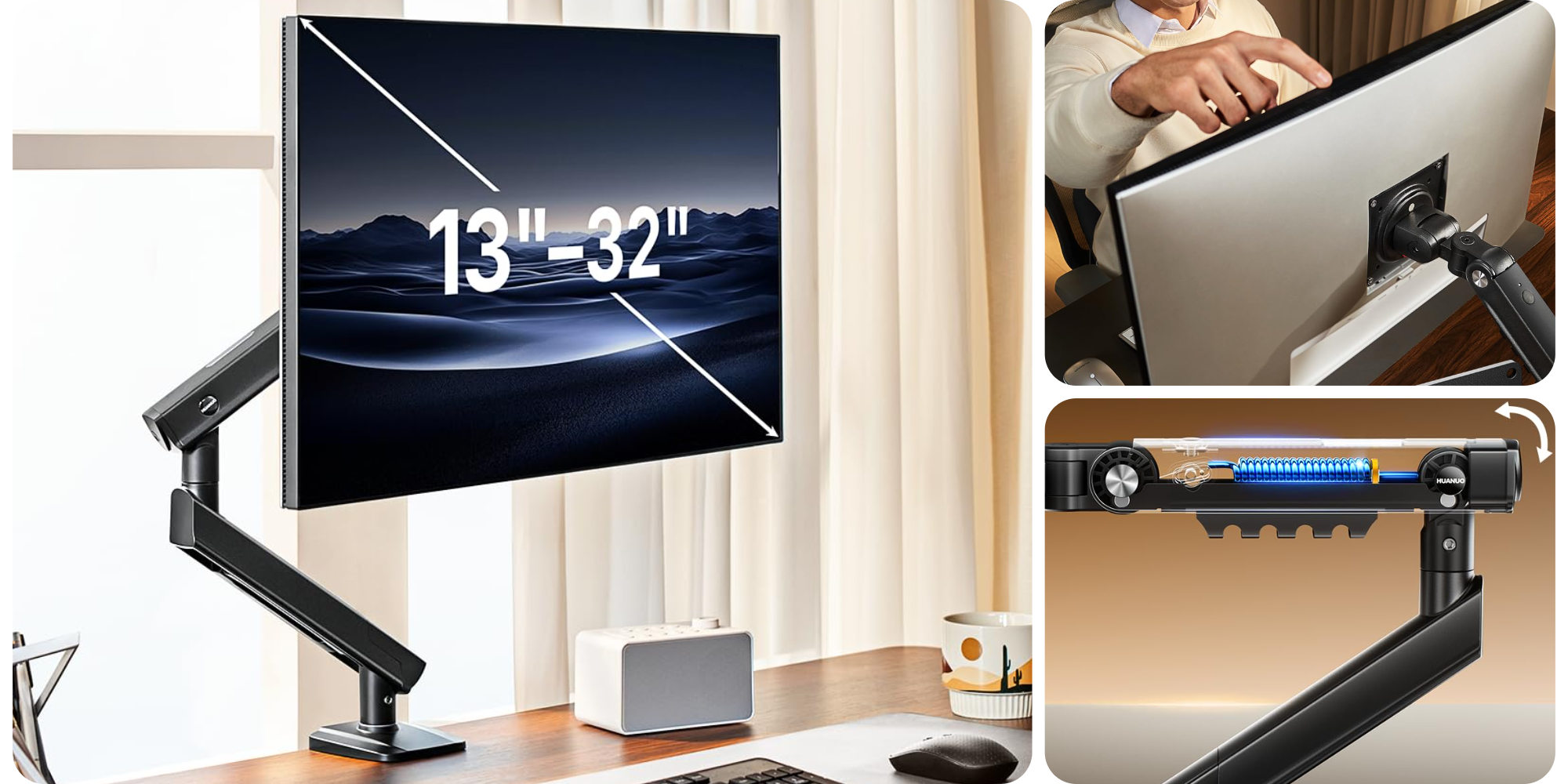 Ditch the stand with HUANUO’s FlowLift Pro monitor arm down at $25.50 (Reg. $50)