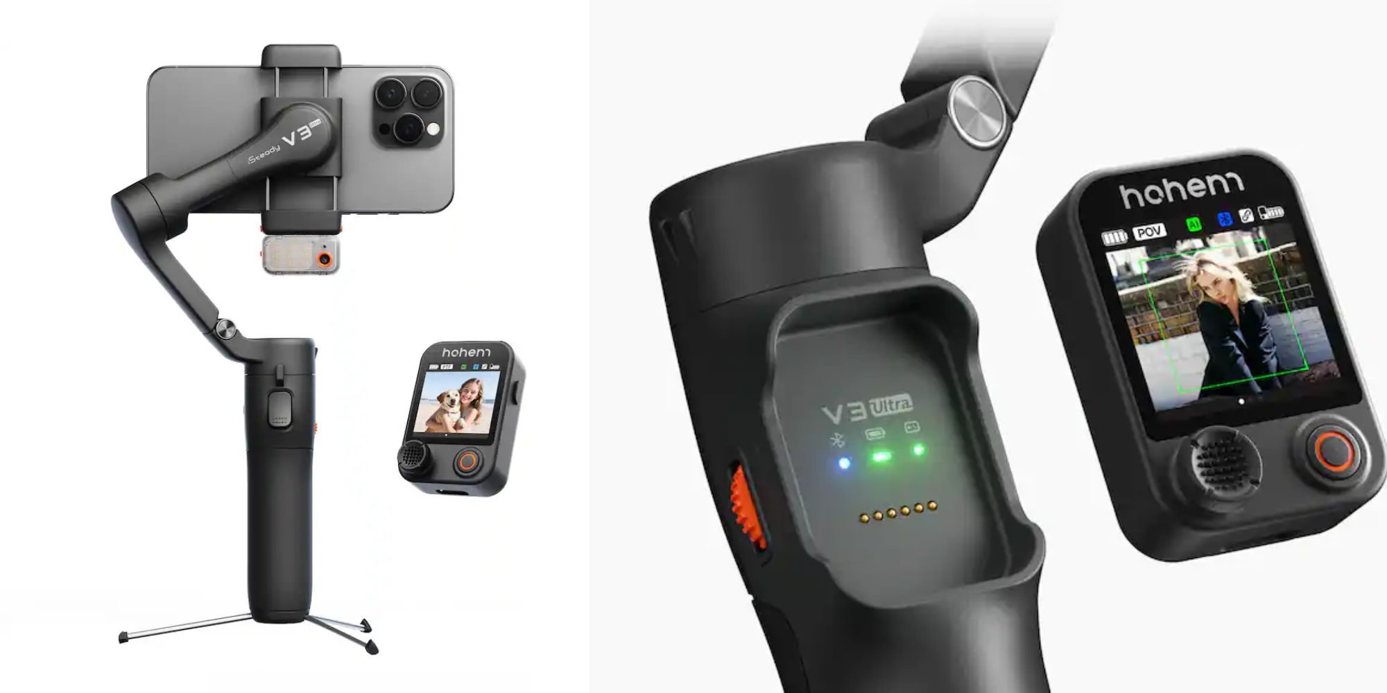 Hohem’s V3 Ultra AI gimbal with detachable touchscreen remote for live preview hits $110 all-time low (Today only)