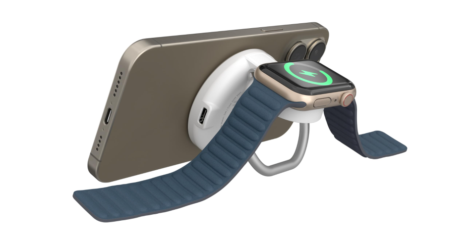 A smart watch on a charging device