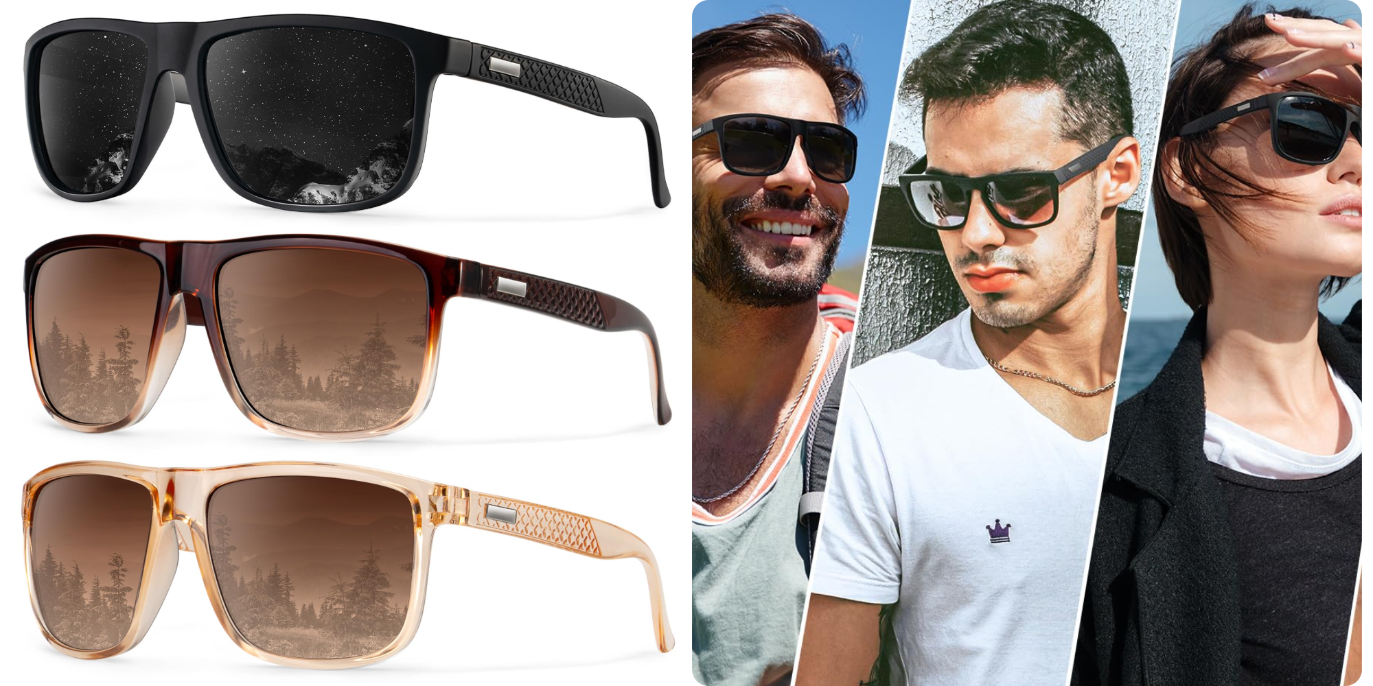 Snag three pairs of sunglasses for as low as $8 Prime shipped (Less than $3 each, 64% off)