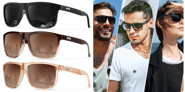 A collage of a man wearing sunglasses