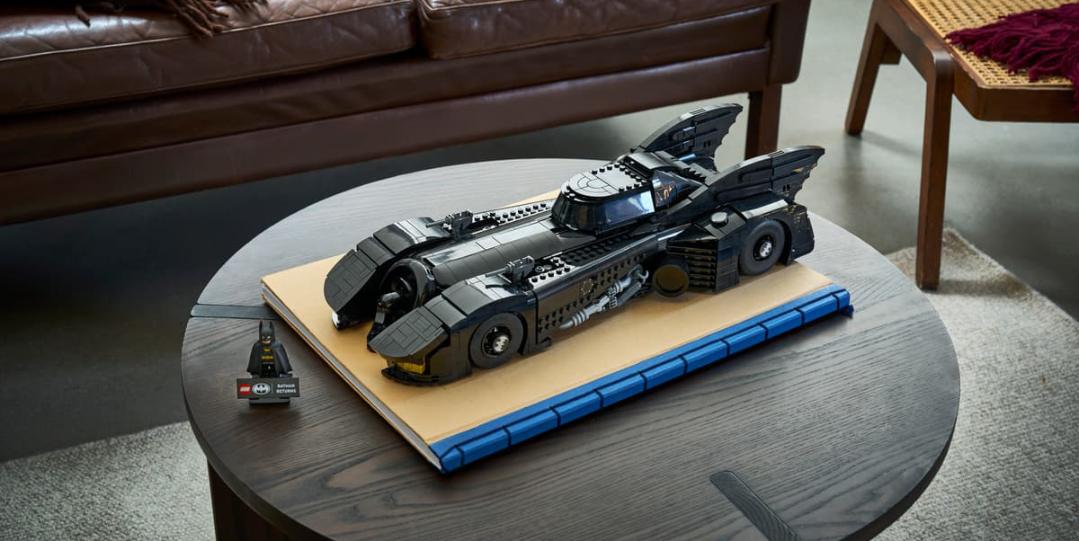 LEGO unveils 2,269-piece Batman Returns Batmobile with splitting action + new minifigure cowl design