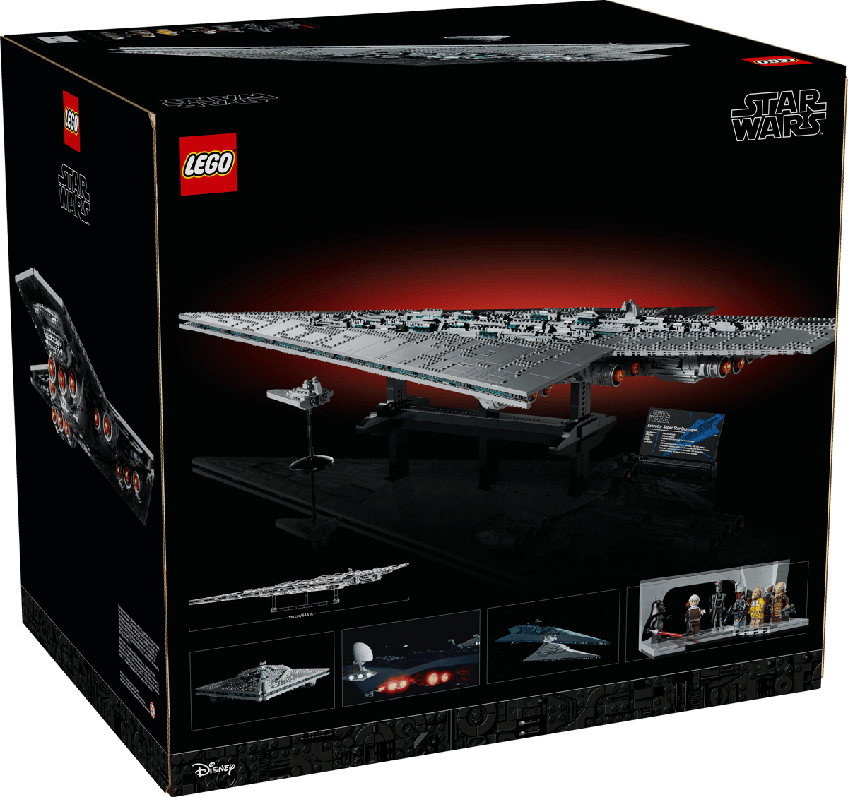 A box with a model of a space ship