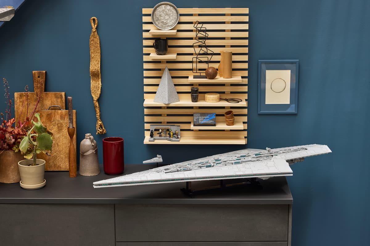 A model of a space ship on a table