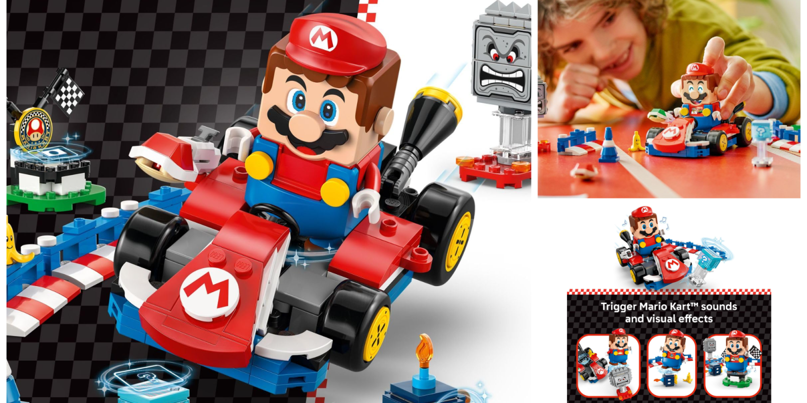A toy car with a man in the back