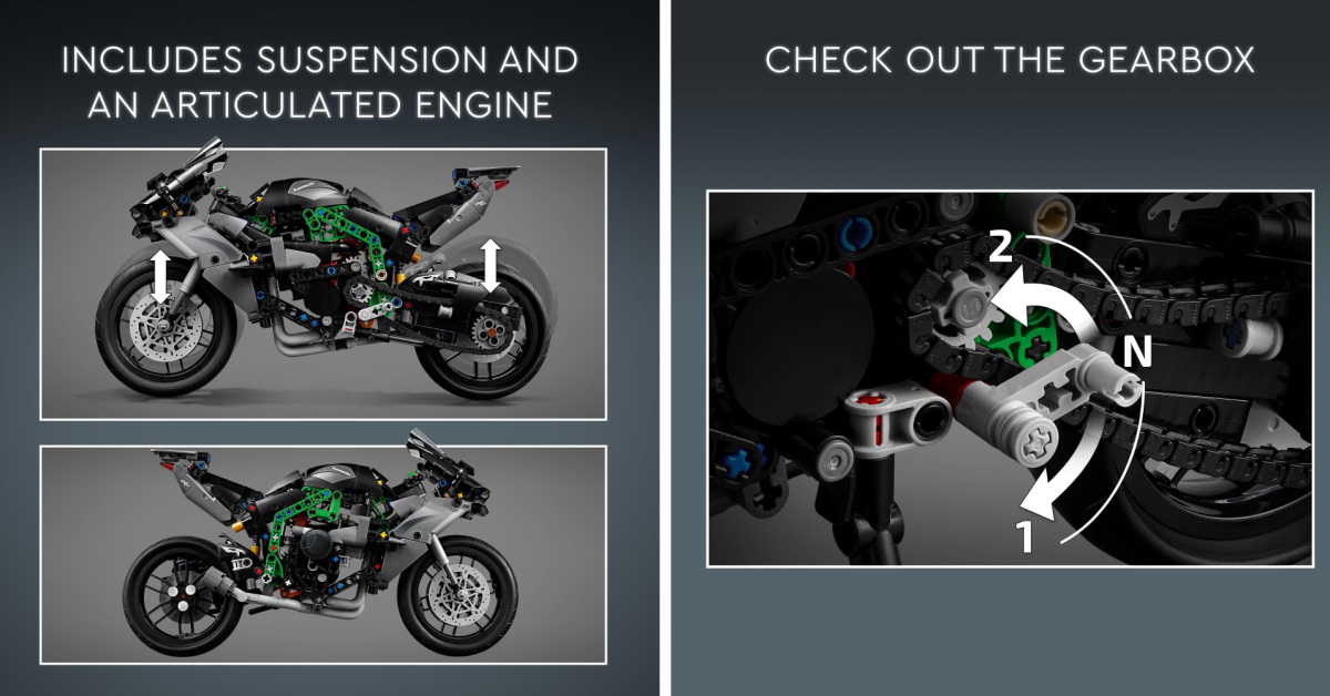 Technic fans can score the 643-piece LEGO Kawasaki Ninja H2R motorcycle set down at $68 right now