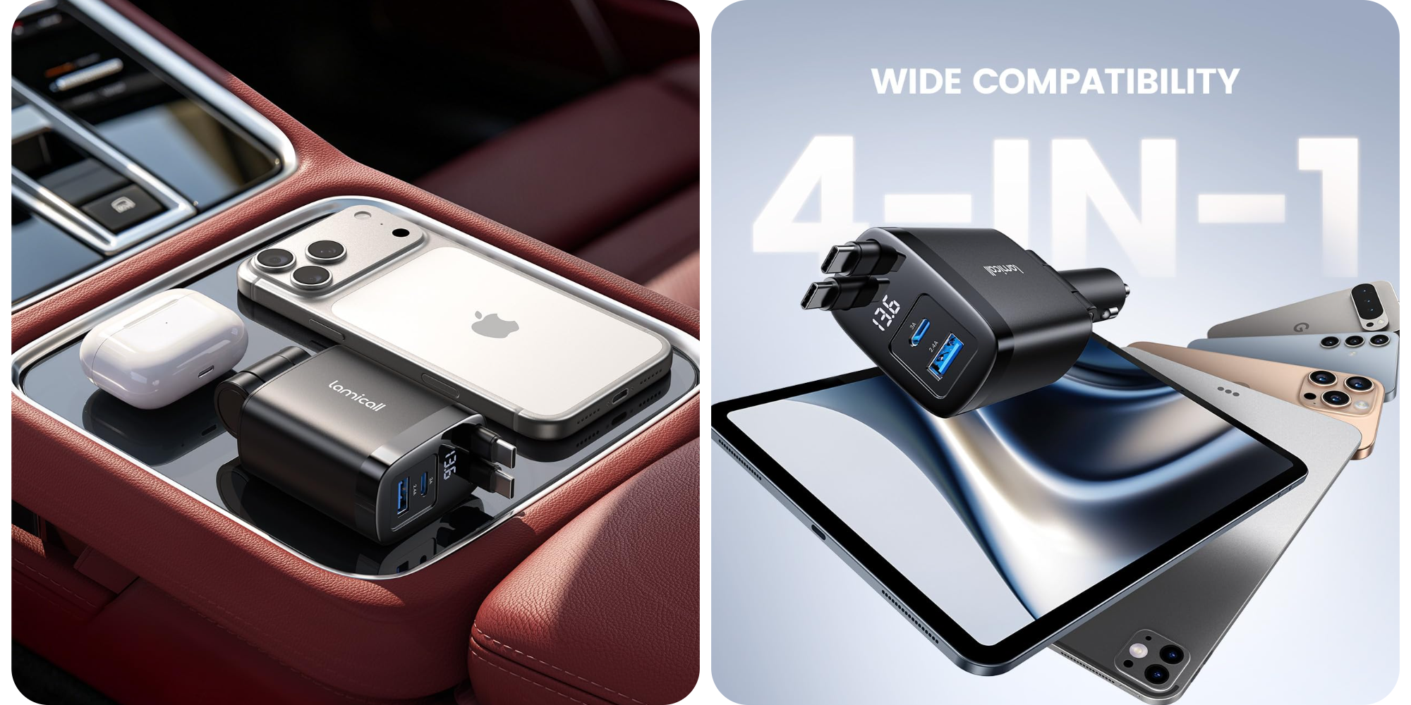 Two retractable USB-C cables headline this new 87W car charger, now $23 (Reg. $30)