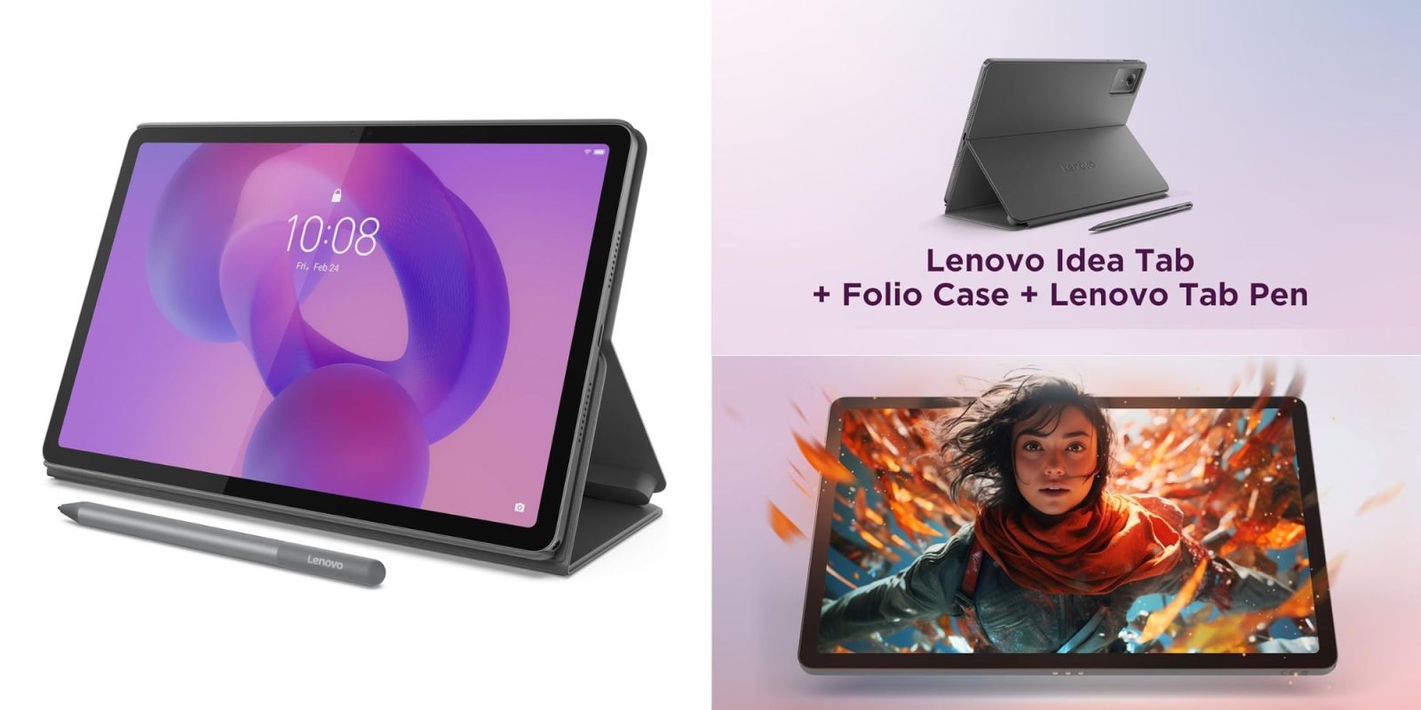 A two pictures of a tablet