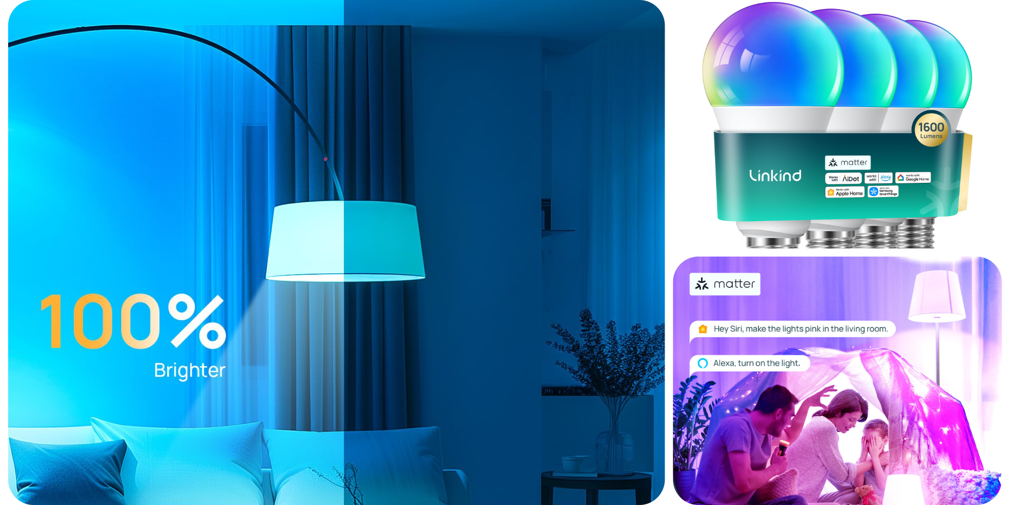 I use these 1,600-lumen Matter bulbs in my home, grab four at just $9.50 each