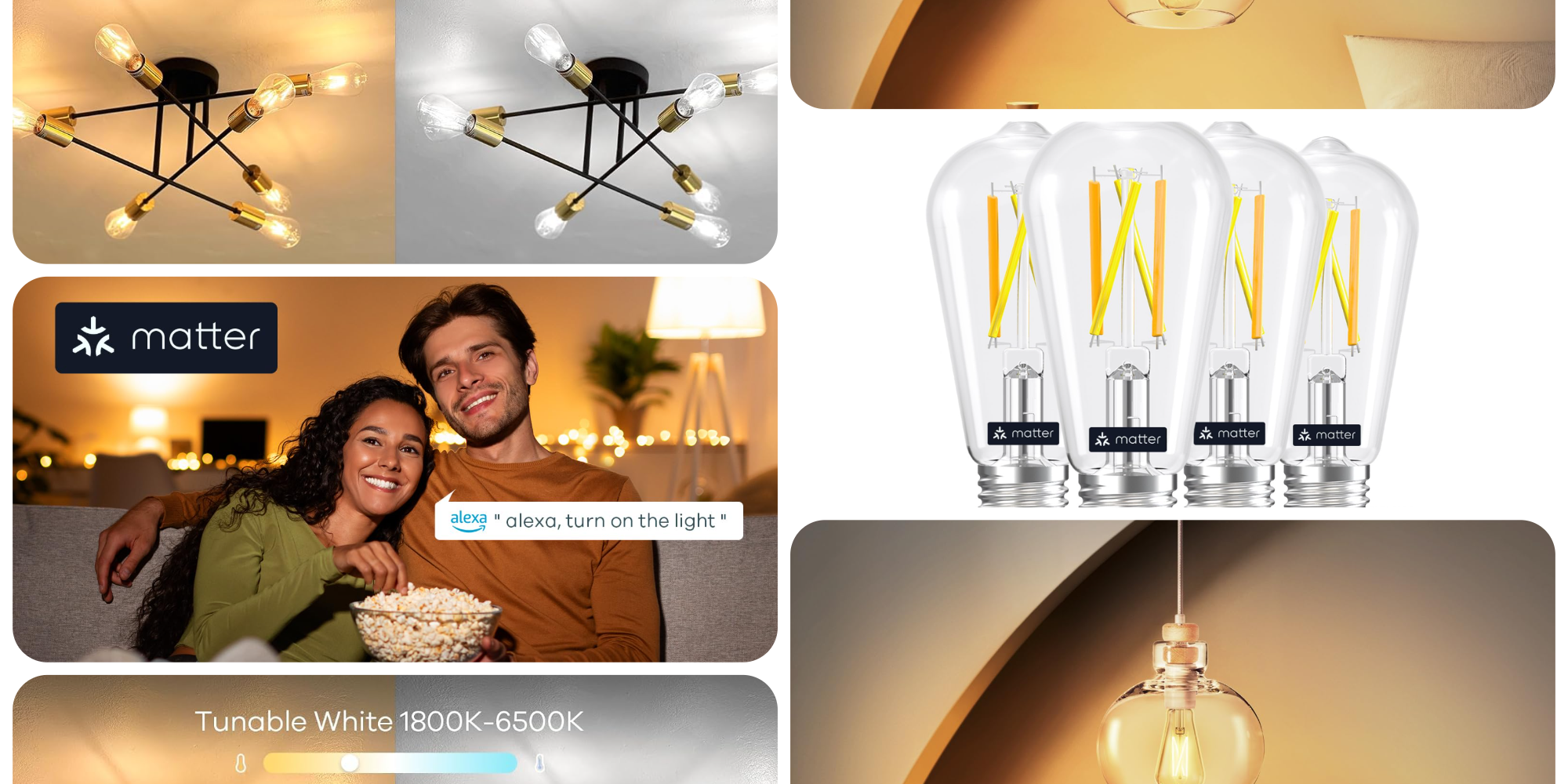 Outfit your Apple Home with four Matter-certified Edison bulbs down at $7.50 a pop