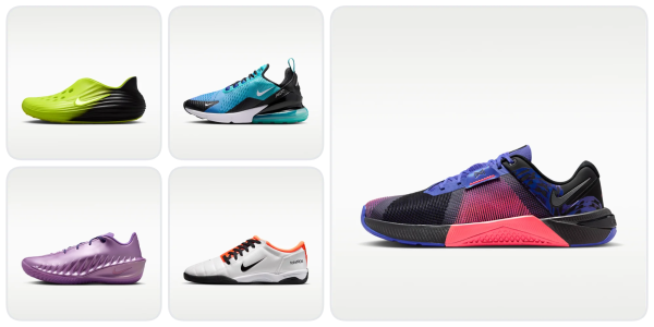 A collage of different shoes
