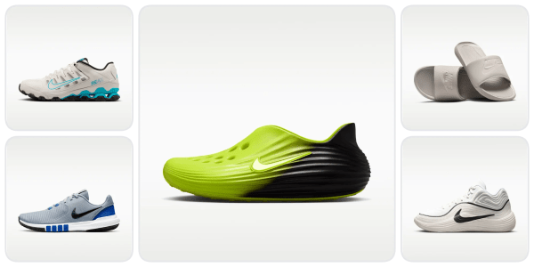 A green and black shoe