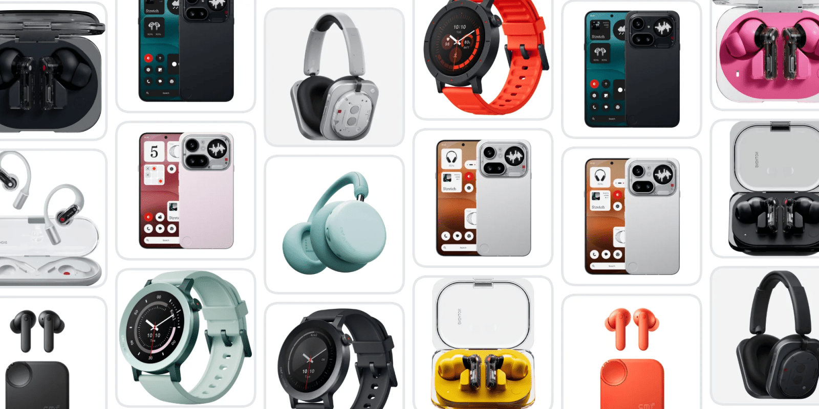 A collage of different electronic devices