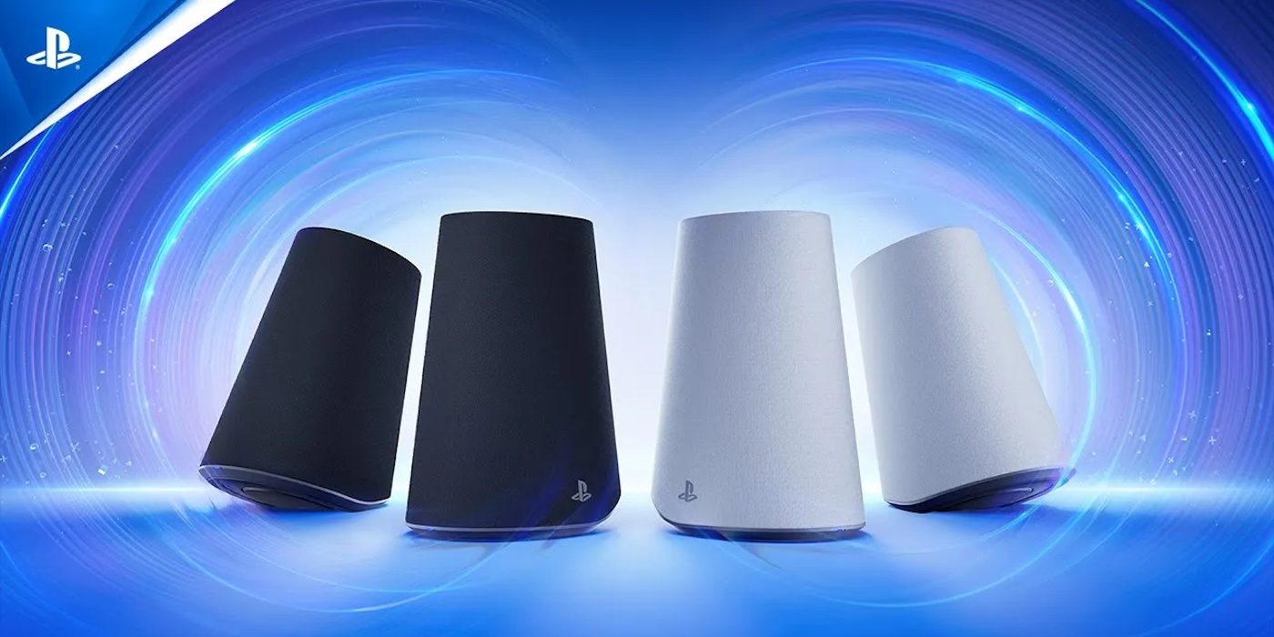 A group of black and white speakers