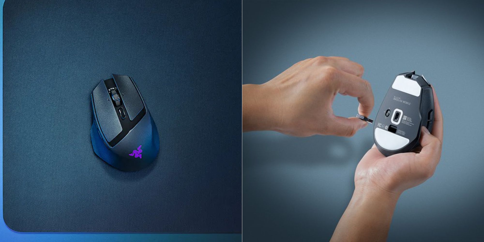 Image showing renders of Razer's Basilisk Mobile gaming mouse.