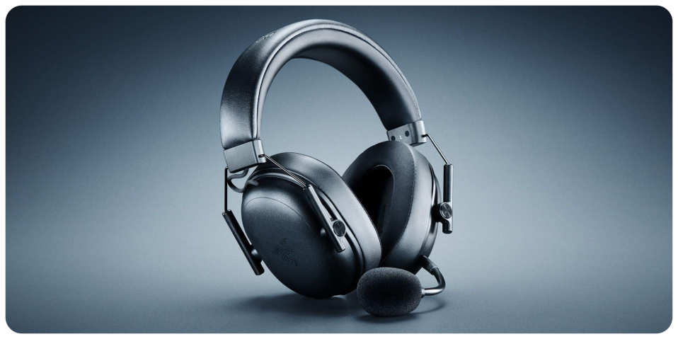 A pair of headphones with microphone