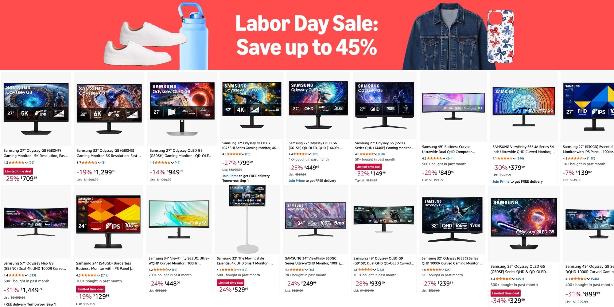 Amazon Samsung Labor Day monitor sale now live at up to 40% off! Odyssey gaming and workstation displays from just $90