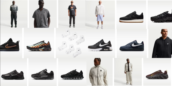 A collage of a man and a man wearing shoes