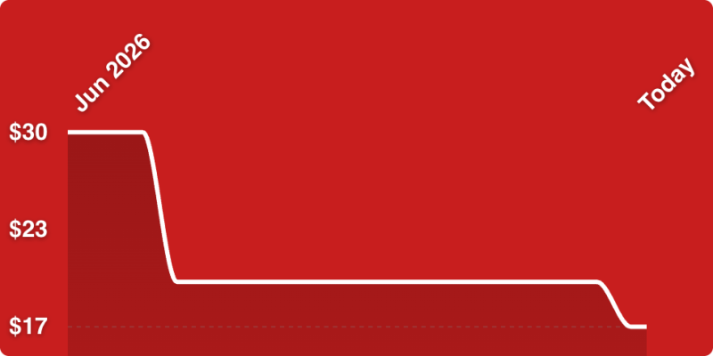 A red background with white lines