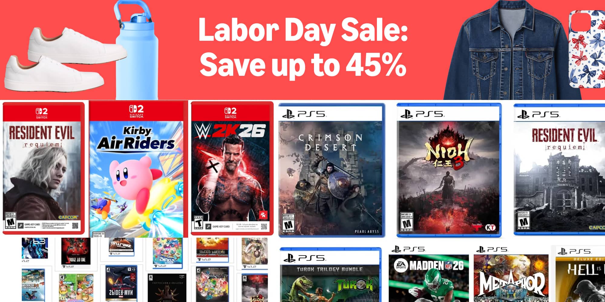 Massive collection of PS5 and Switch 2 games on sale for Labor Day