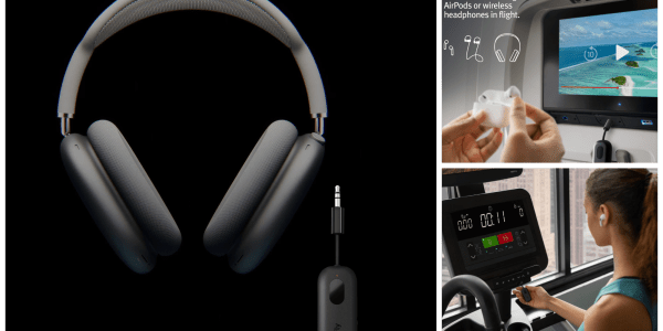 A collage of headphones