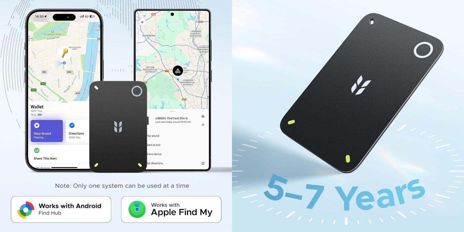 A black rectangular object with a map on it
