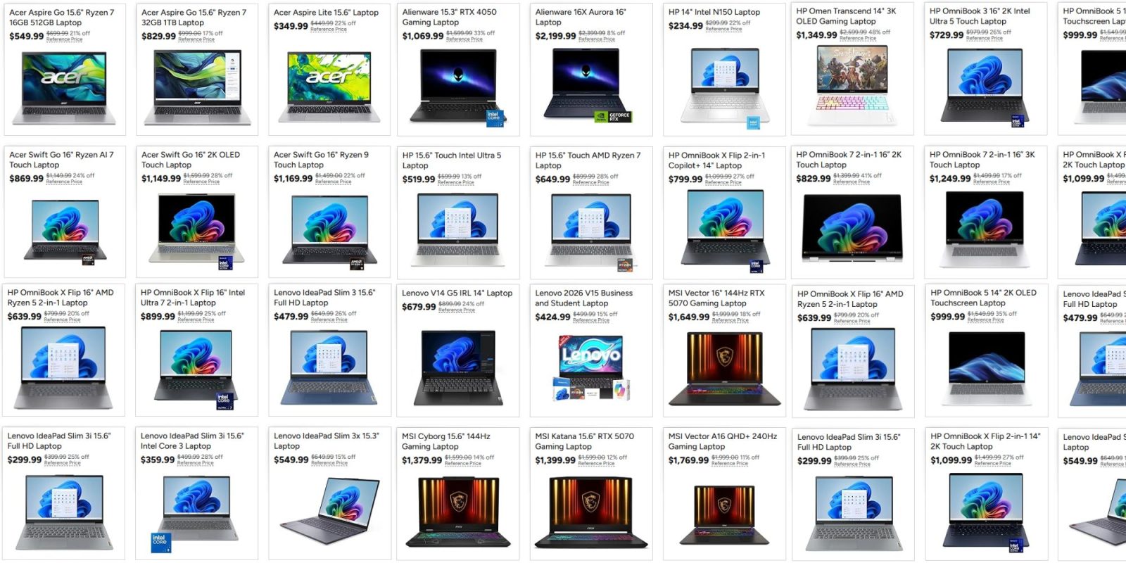 Image showing listings from Woot's Windows sale.