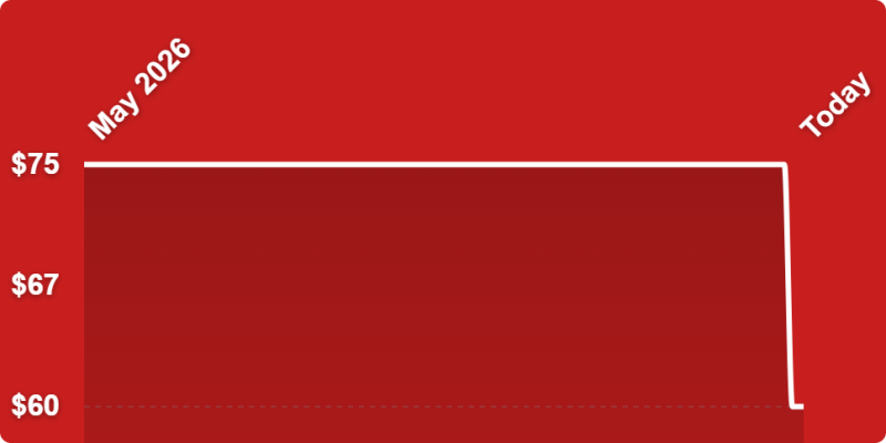 A red rectangular object with white lines
