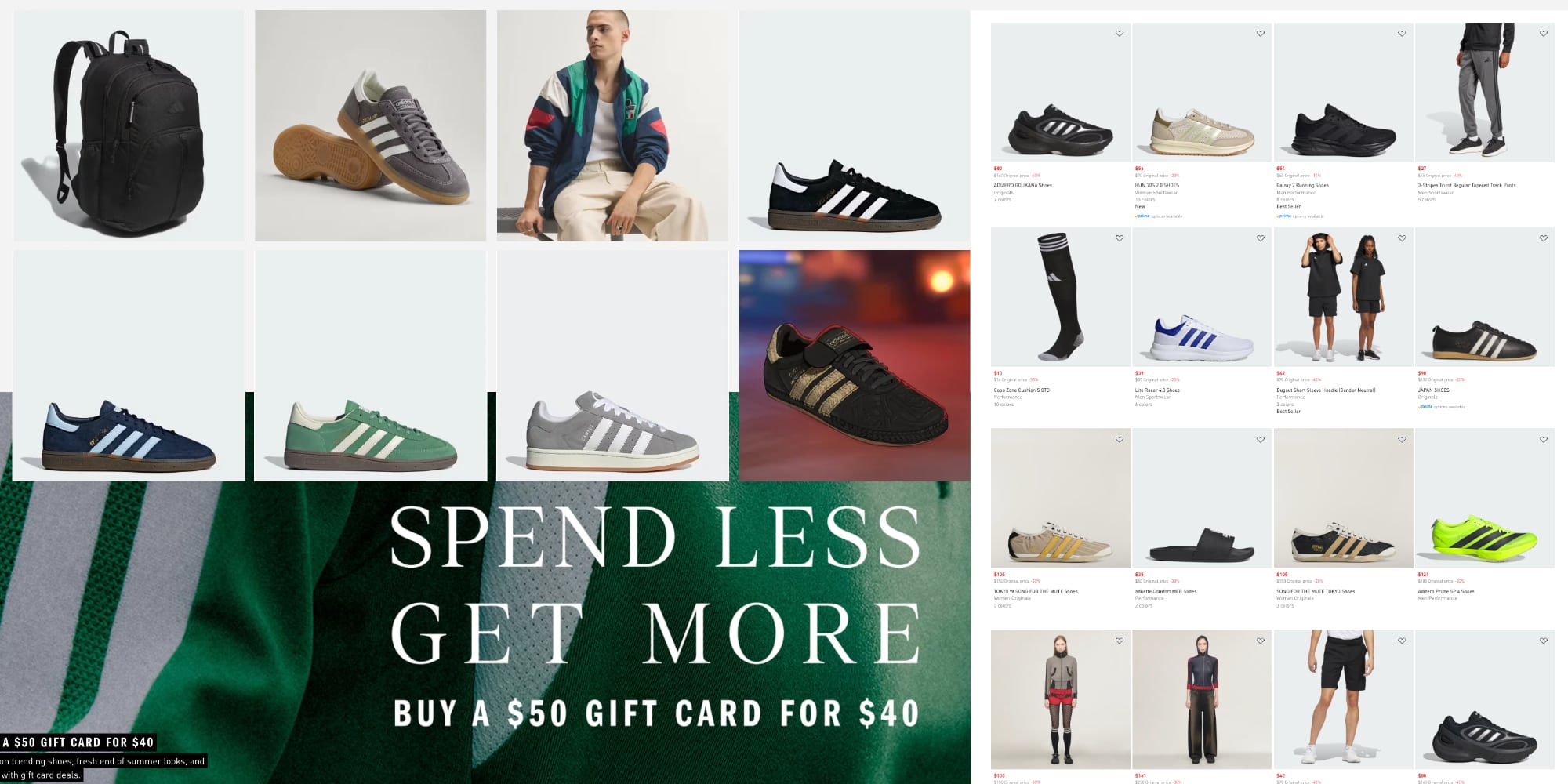 adidas weekend sale now live at up to 40% off with deals from $18 + gift cards now 20% off