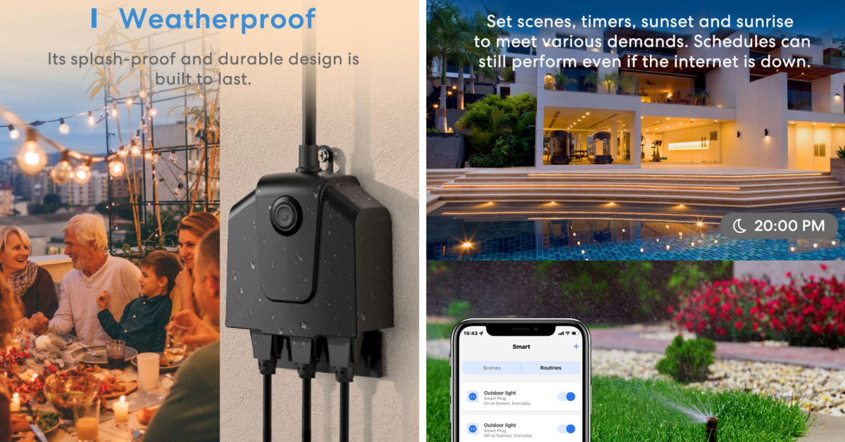 Turn one outlet into three individually controlled sockets with this meross HomeKit smart plug at Turn one outlet into three individually controlled sockets with this meross HomeKit smart plug at