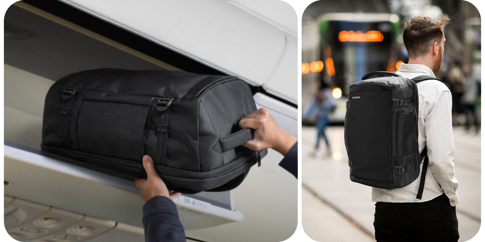 Stow it all in tomtoc’s 40L duffle-style Travel Backpack, now $72 (Reg. $90)