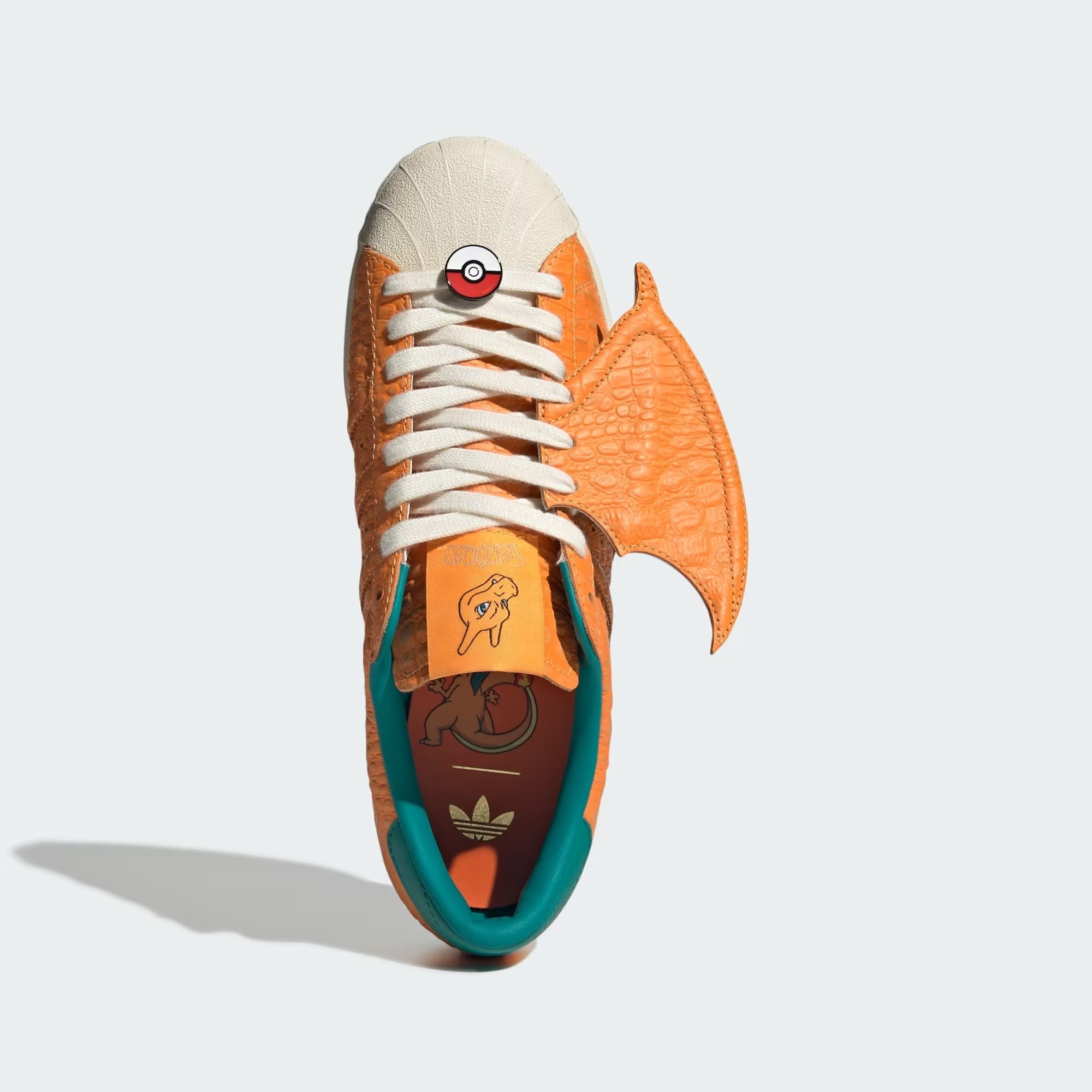A shoe with a fish tail