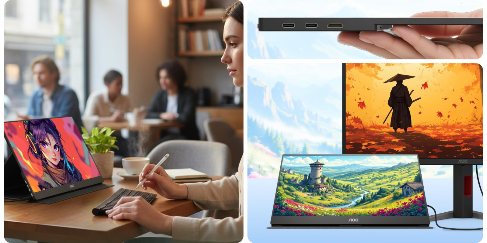A woman using a stylus and a laptop