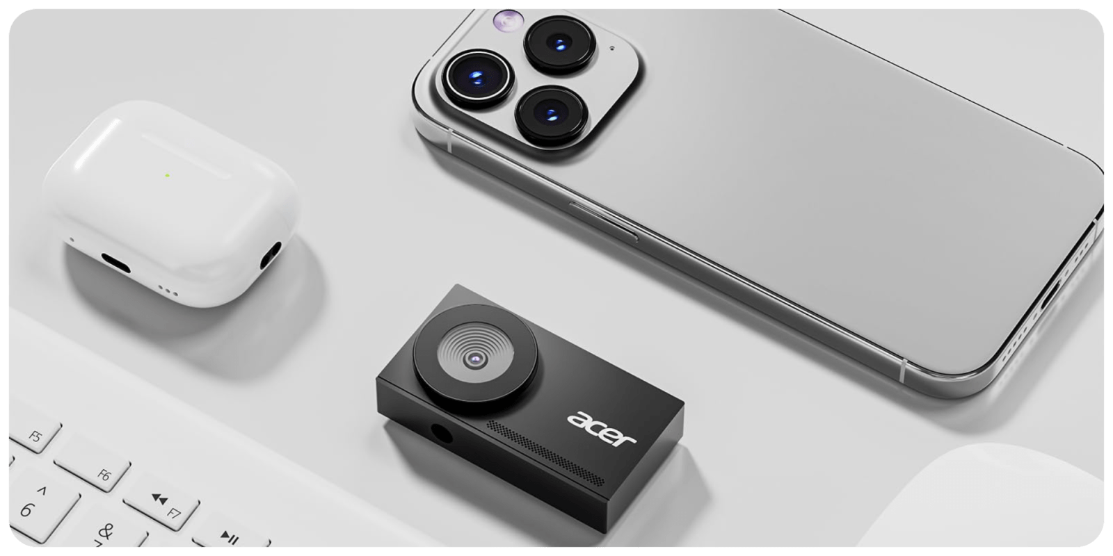 A cell phone and a camera