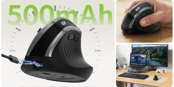A computer mouse on a desk